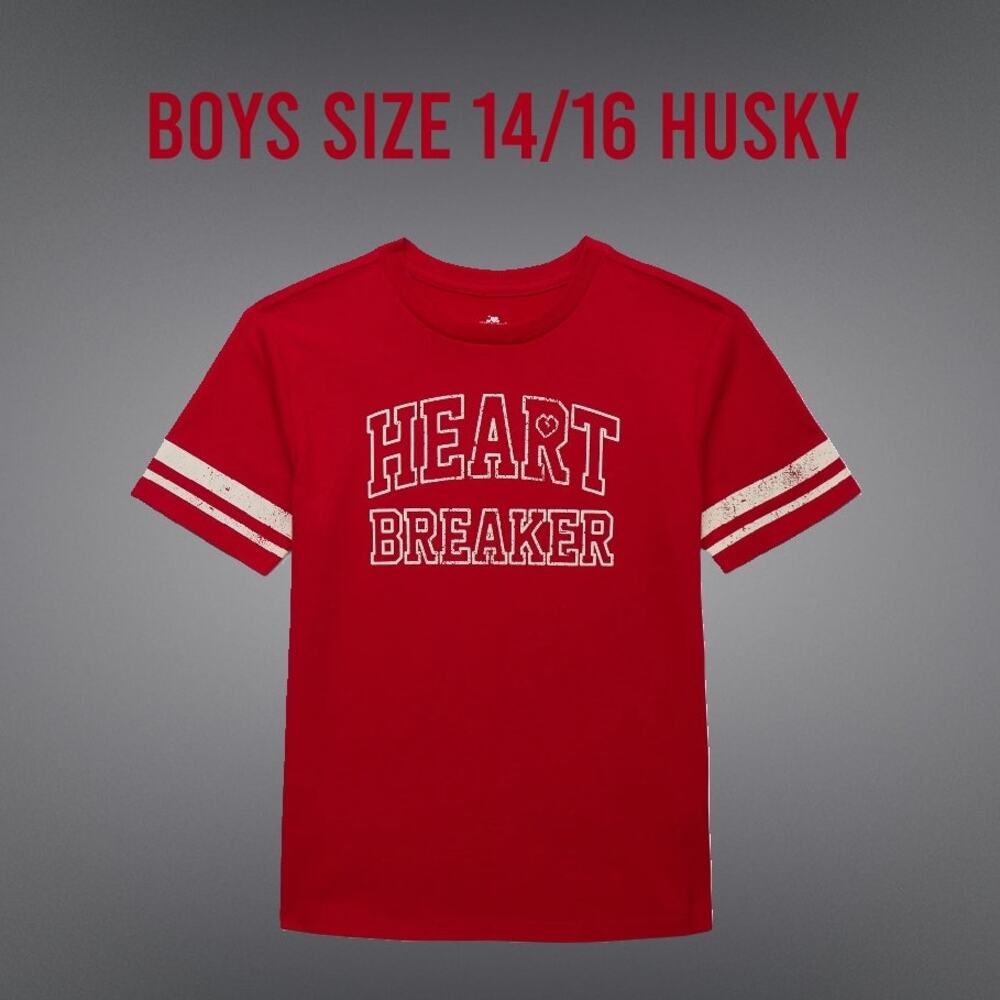 Valentine's Day Themed Heart Breaker Shirt Boys Size 14/16 Husky